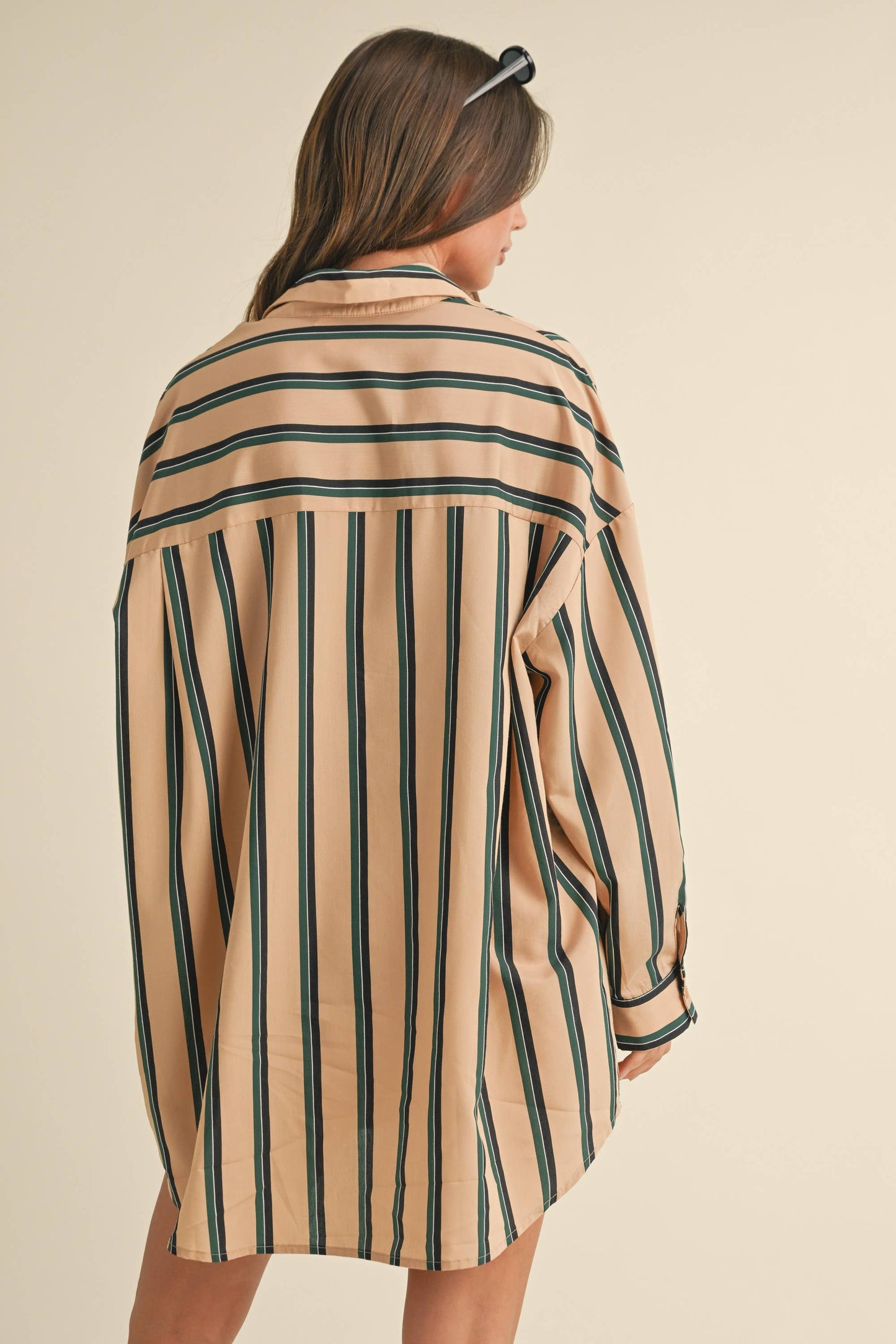 Carriage Stripe Shirt Dress