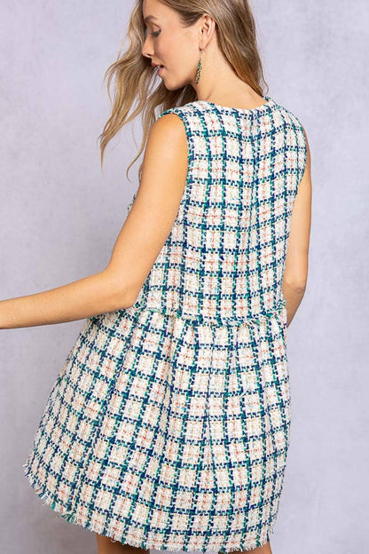 Tweed Woven Luxe Dress