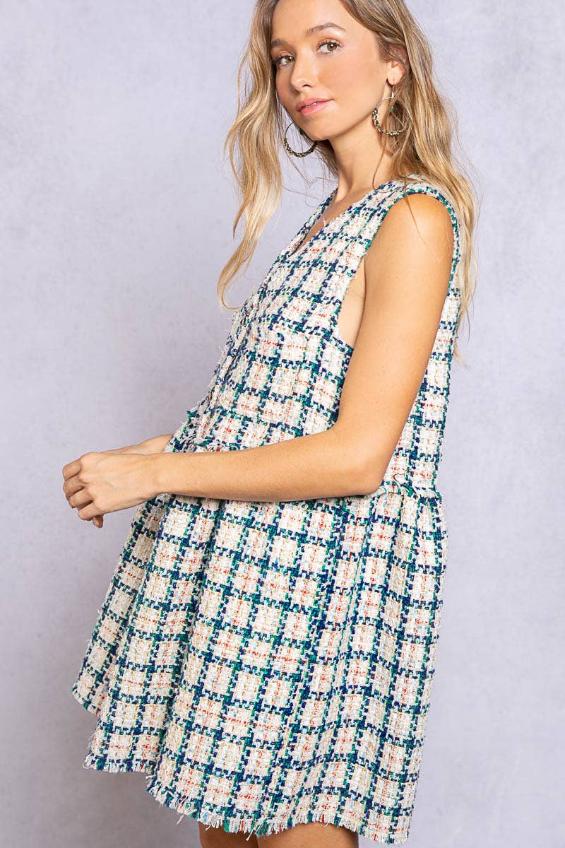 Tweed Woven Luxe Dress