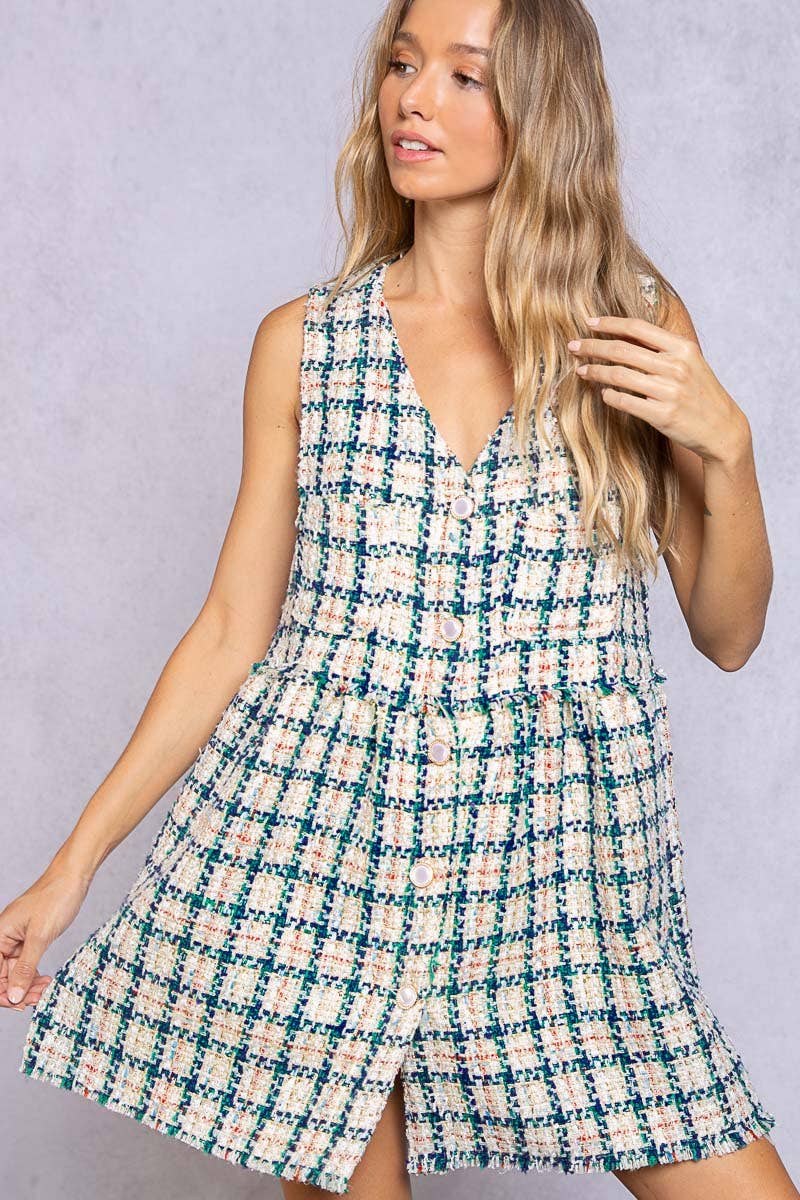 Tweed Woven Luxe Dress