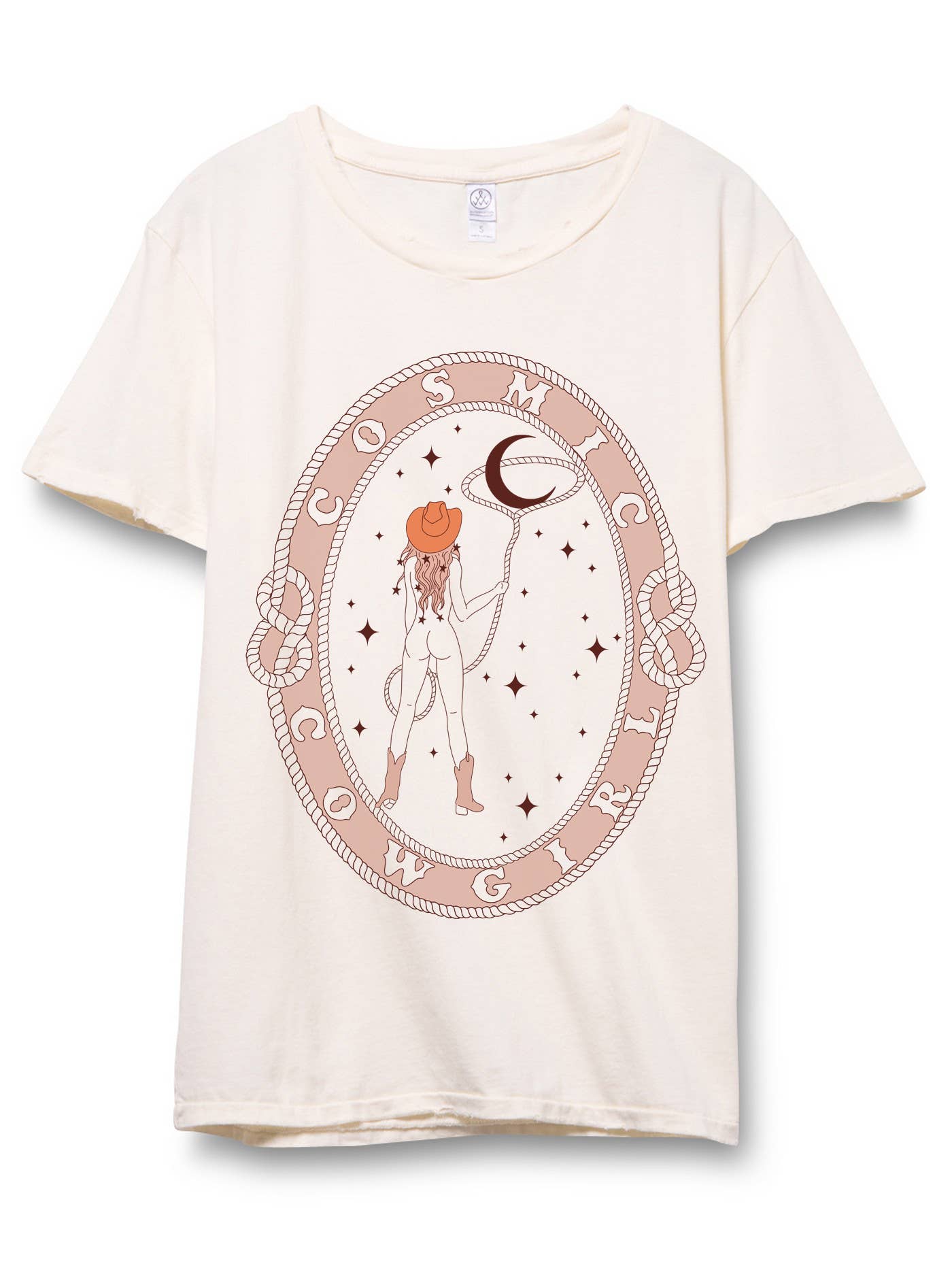 Cosmic Cowgirl Distressed Unisex Tee - CACTI & CAMO