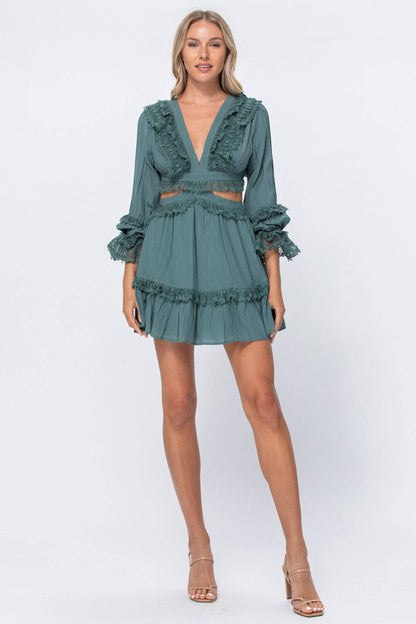 Tona Goddess Mini Dress - CACTI & CAMO