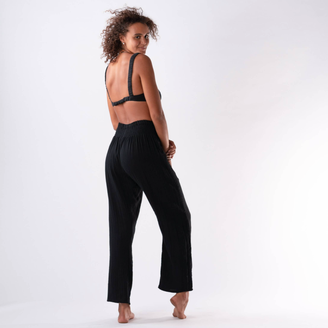 Bibi Wide Leg Beach Pant - CACTI & CAMO