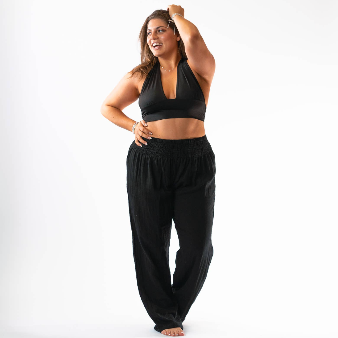 Bibi Wide Leg Beach Pant - CACTI & CAMO