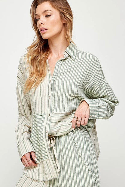 La Jolla Shores Button Down Shirt - CACTI & CAMO